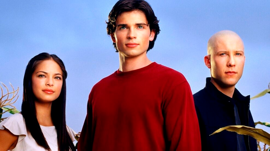 Lana, Clark e Lutor, protagonistas de Smallville, série dos anos 2000